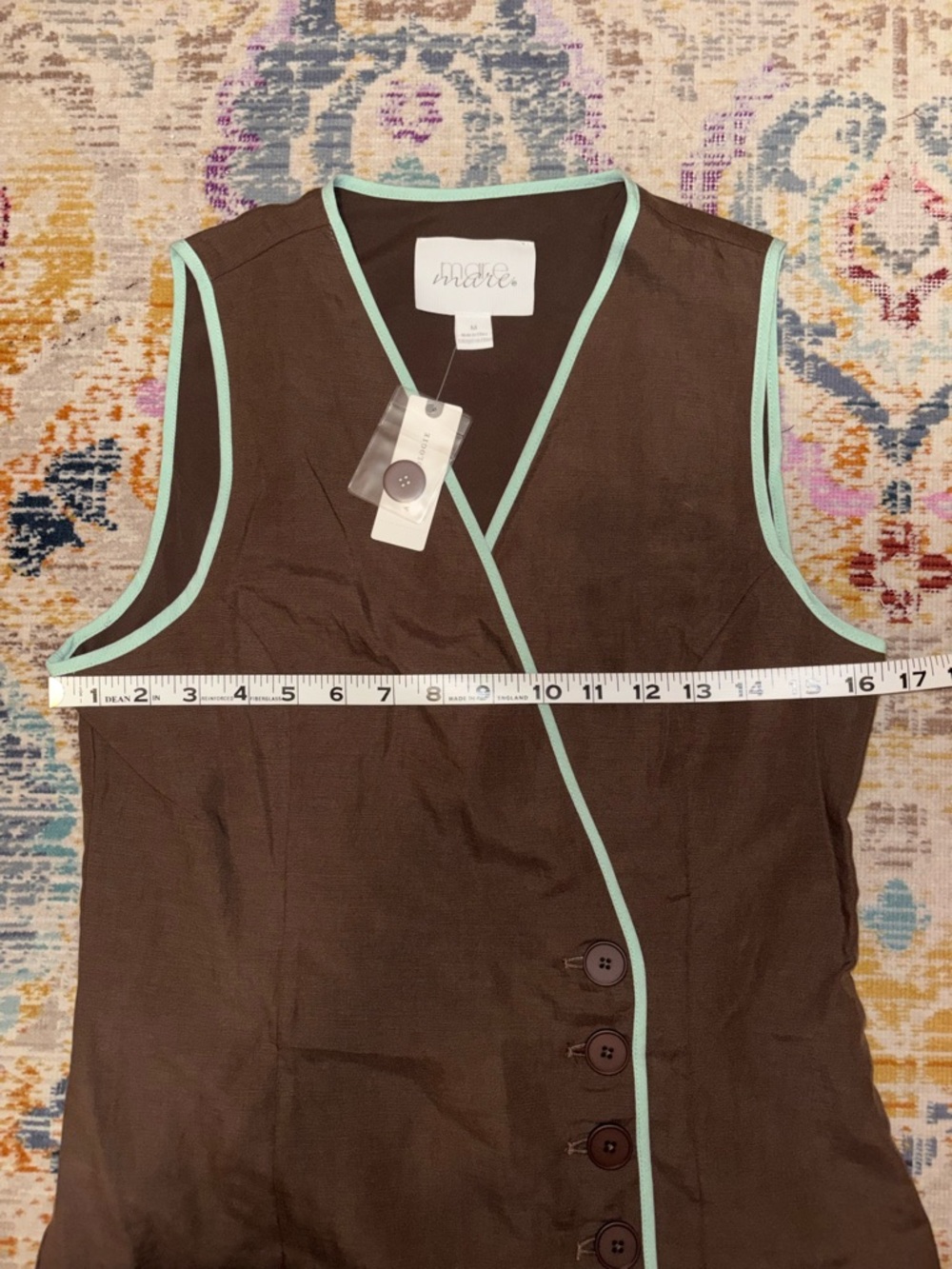 Anthropologie Mare Mare Asymmetric Button Mini Dress - Picture 5 of 9